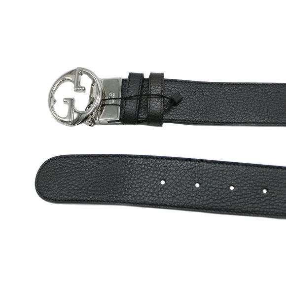 12792 - Gucci Reversible Black Leather Belt 95 38 449715 main image 4